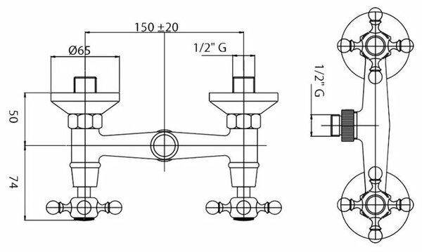 Смеситель для душа Cezares Nostalgia NOSTALGIA-DS-02